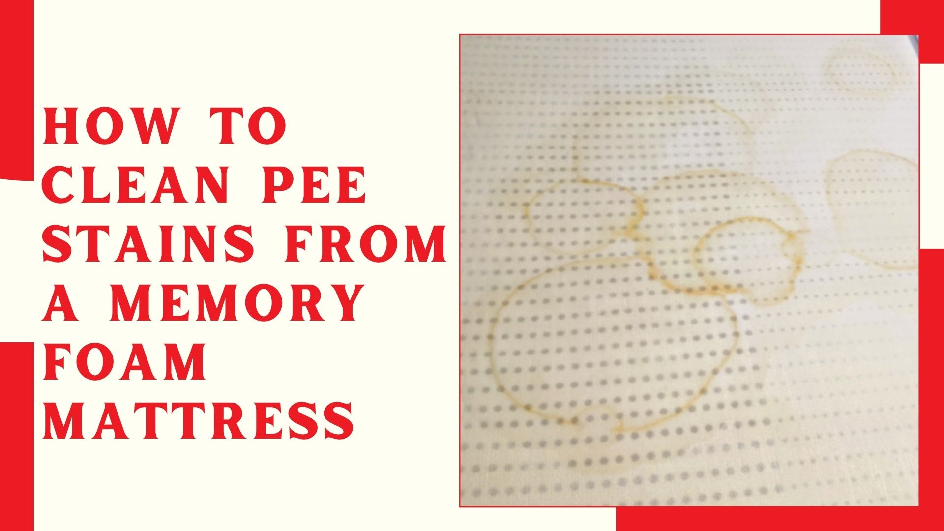 How to Clean Pee Stains from a Memory Foam Mattress