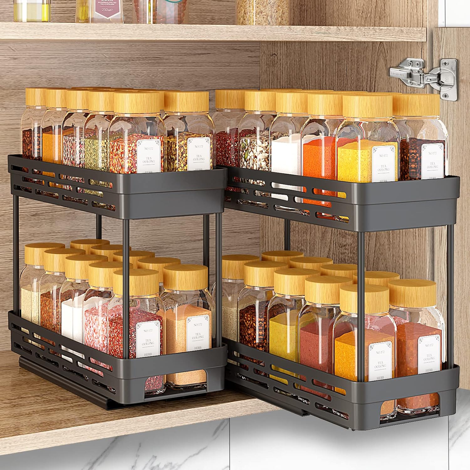 DABIGE Pull Out Spice Rack Organizer