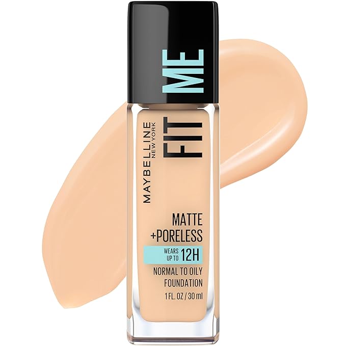 Maybelline Fit Me Matte + Poreless Liquid Oil-Free Foundation Makeup