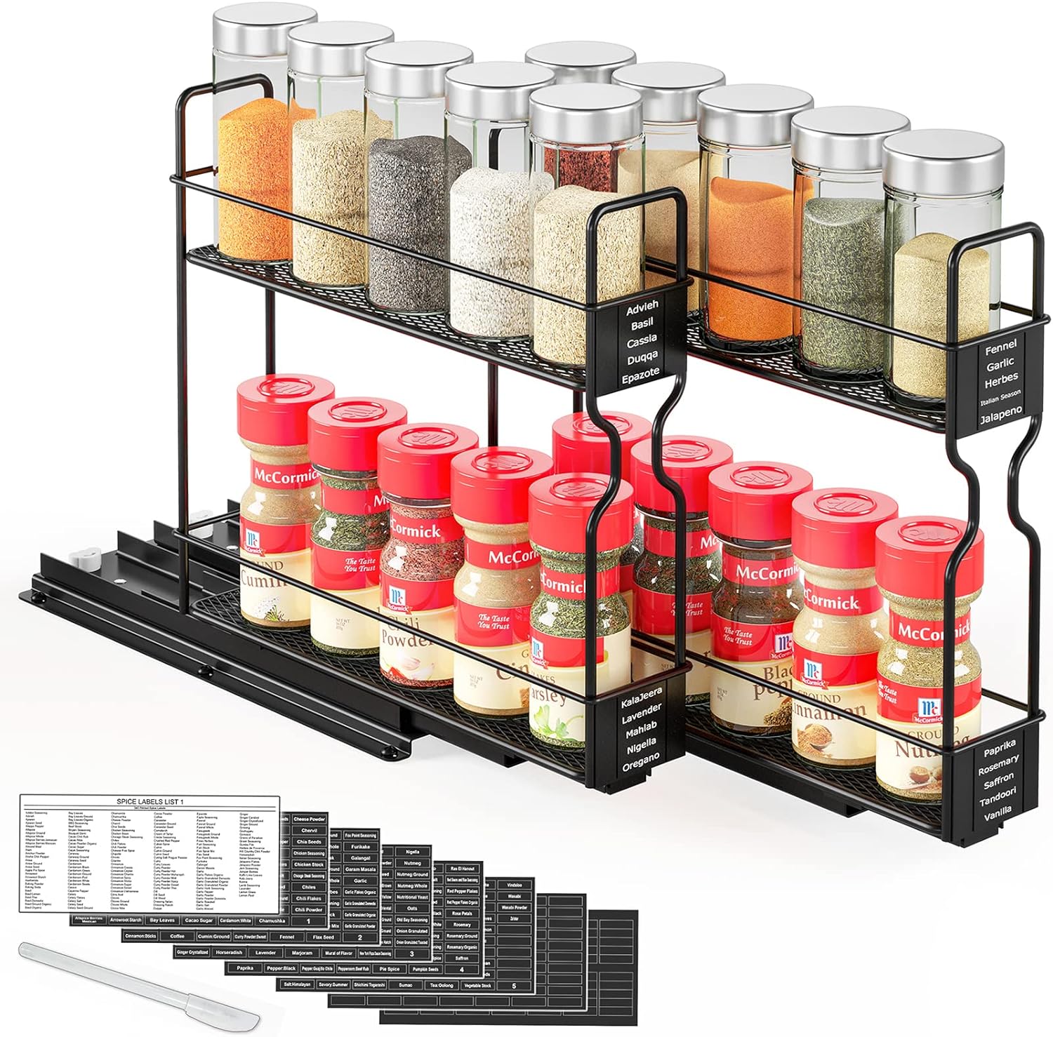 SpaceAid Pull Out Spice Rack Organizer