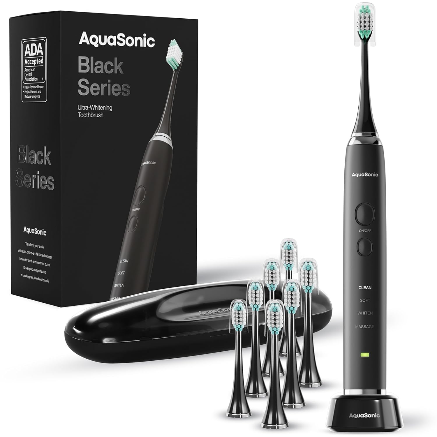 Aquasonic Black Series Ultra Whitening Toothbrush 