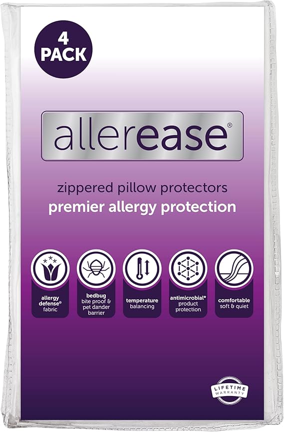 Queen AllerEase Zippered Pillow Protectors