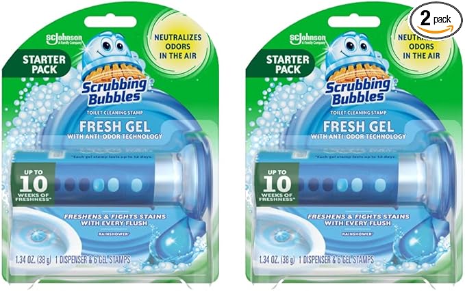 Scrubbing Bubbles Toilet Cleaning Stamp Fresh Gel