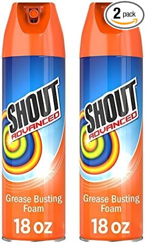 Shout Advanced Foaming Grease Oil Stain Remover 