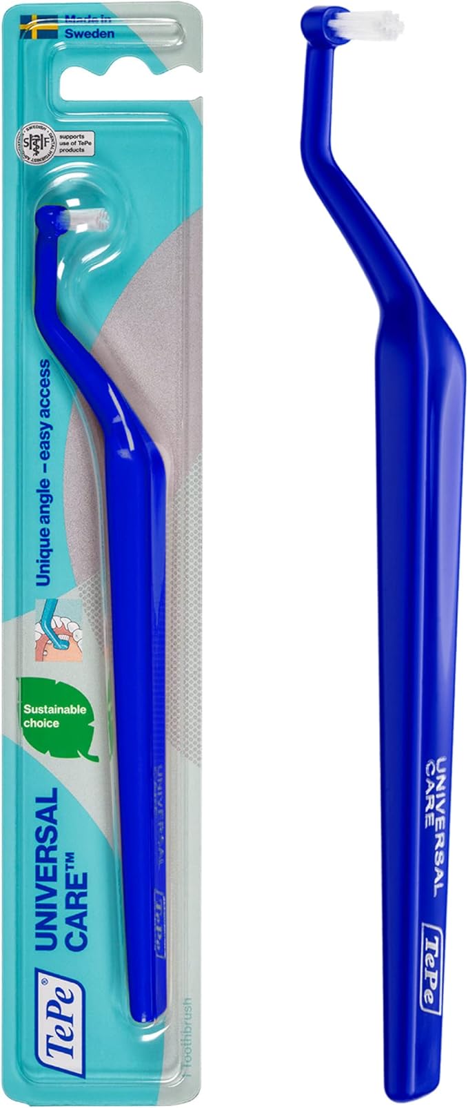 TEPE Angled Soft Bristle Toothbrush, Orthodontic Toothbrush for Braces