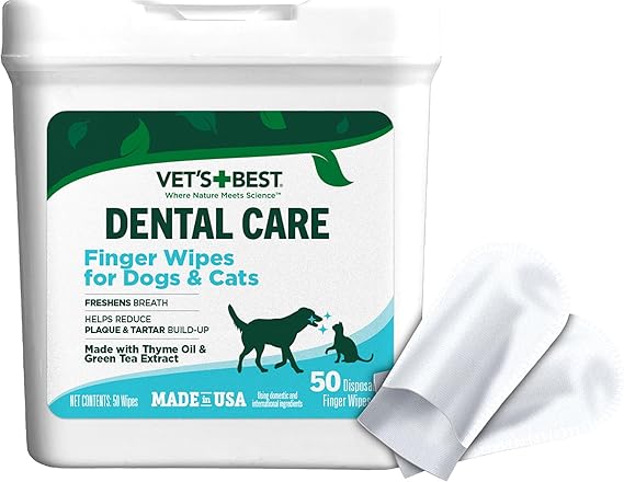 Vet's Best Dental Care Finger Wipes For Dogs