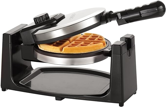 bella Classic Rotating Belgian Waffle Maker with Nonstick Plates