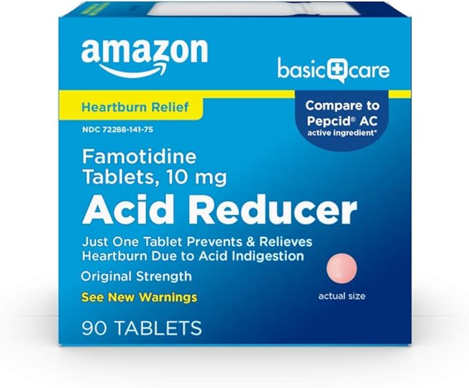 Amazon Basic Care Famotidine Tablets Acid Reducer