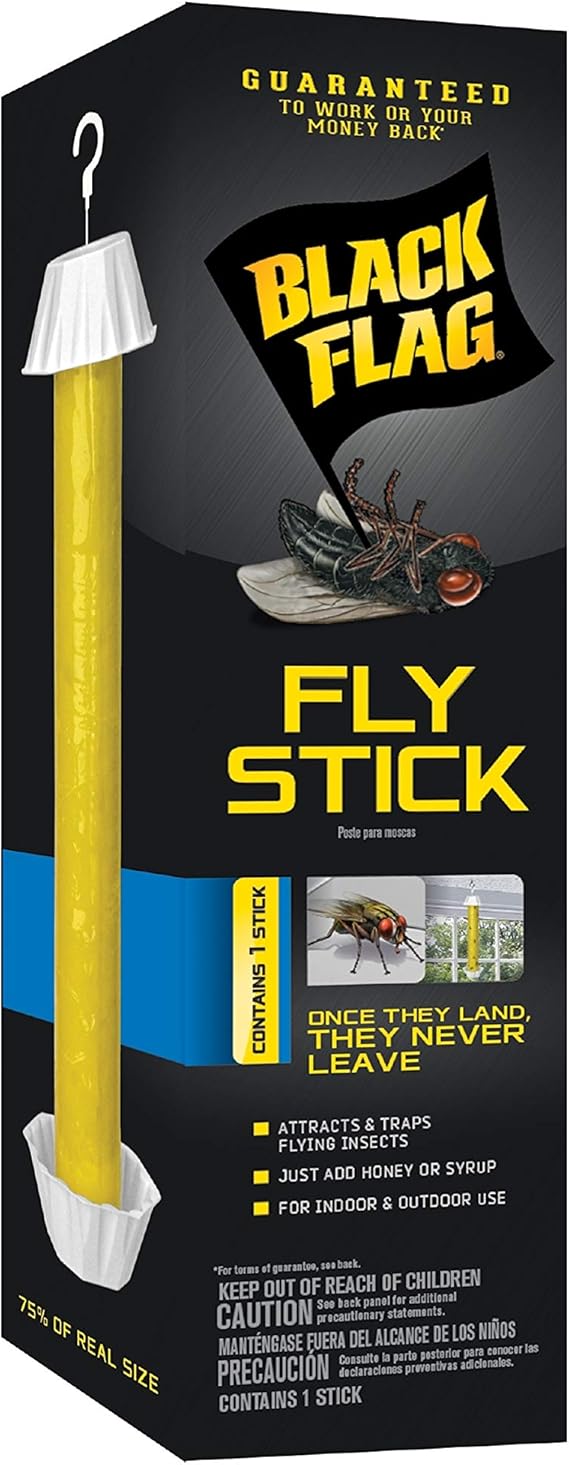 Black Flag Fly Stick Trap Houseflies and Flying Insects