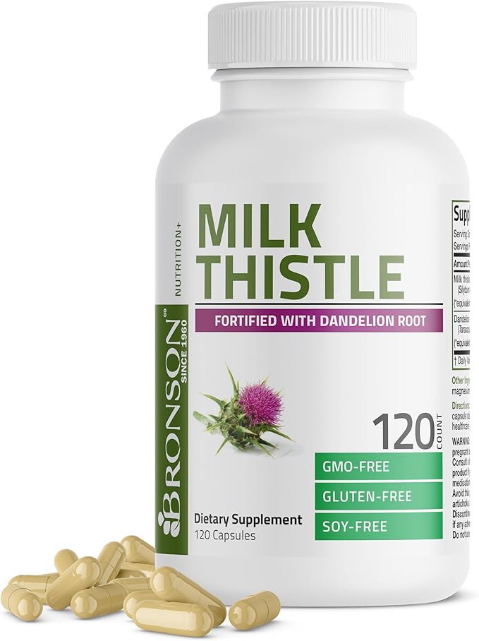 Bronson Milk Thistle Silymarin Marianum & Dandelion Root