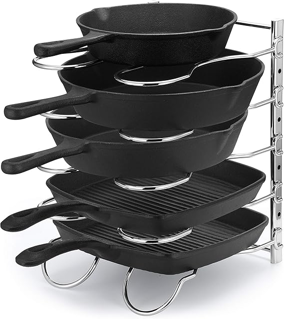 CAXXA Heavy Duty Pan Rack for Kitchen Cabinet Pantry