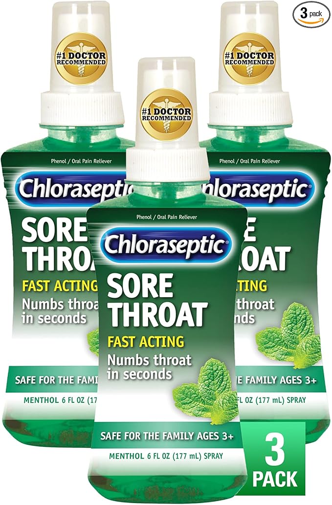 Chloraseptic Sore Throat Menthol Spray Bottles