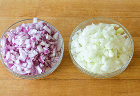 Cut the Onions into Smaller Portions