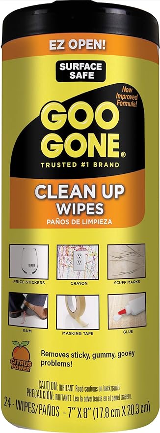 Goo Gone Clean Up Wipes Adhesive Remover