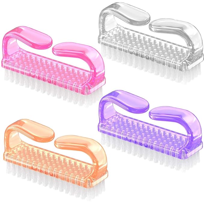 Handle Grip Nail Brush & Cleaner Scrubbing Kit 