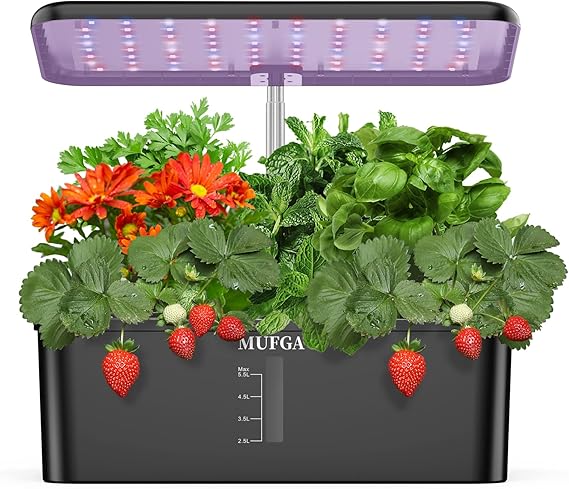 MUFGA 12 Pods Hydroponics Growing System Plants Germination Kit