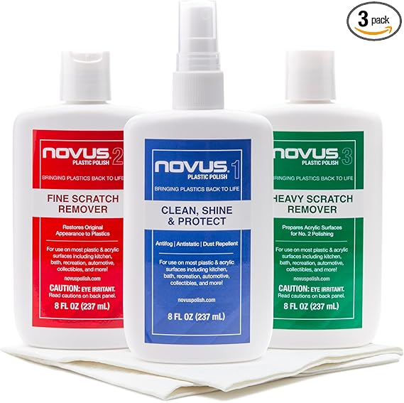 NOVUS Plastic Clean & Shine Fine Scratch Remover