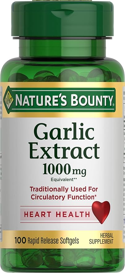 Nature's Bounty Garlic Extract Herbal Supplement, 