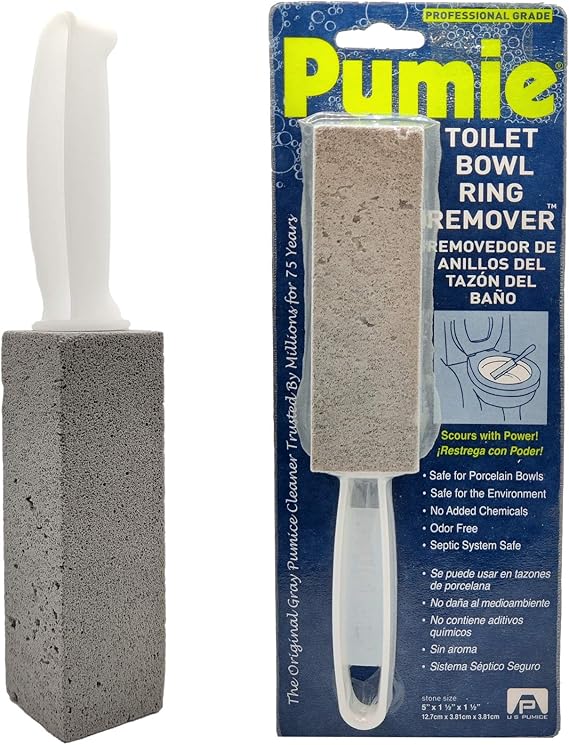 PUMIE Pumice Stone Toilet Bowl Ring Tough Stain Cleaner