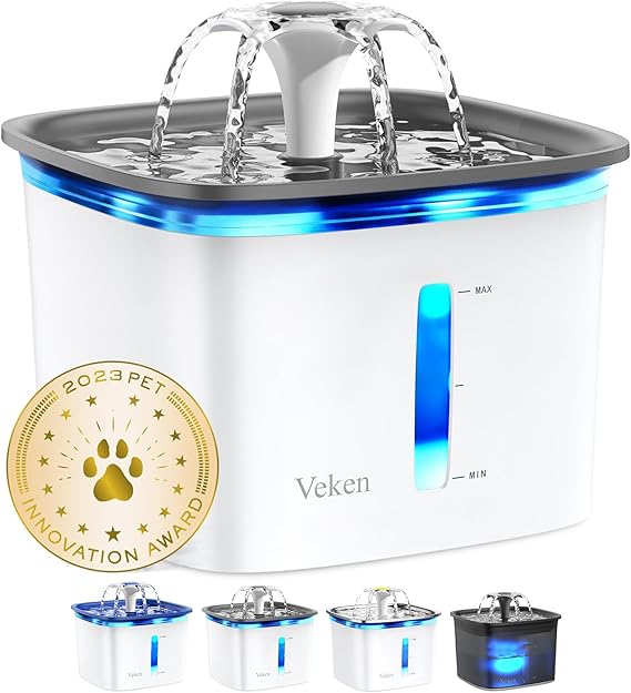 Veken Pet Fountain Automatic Cat Water Dispenser