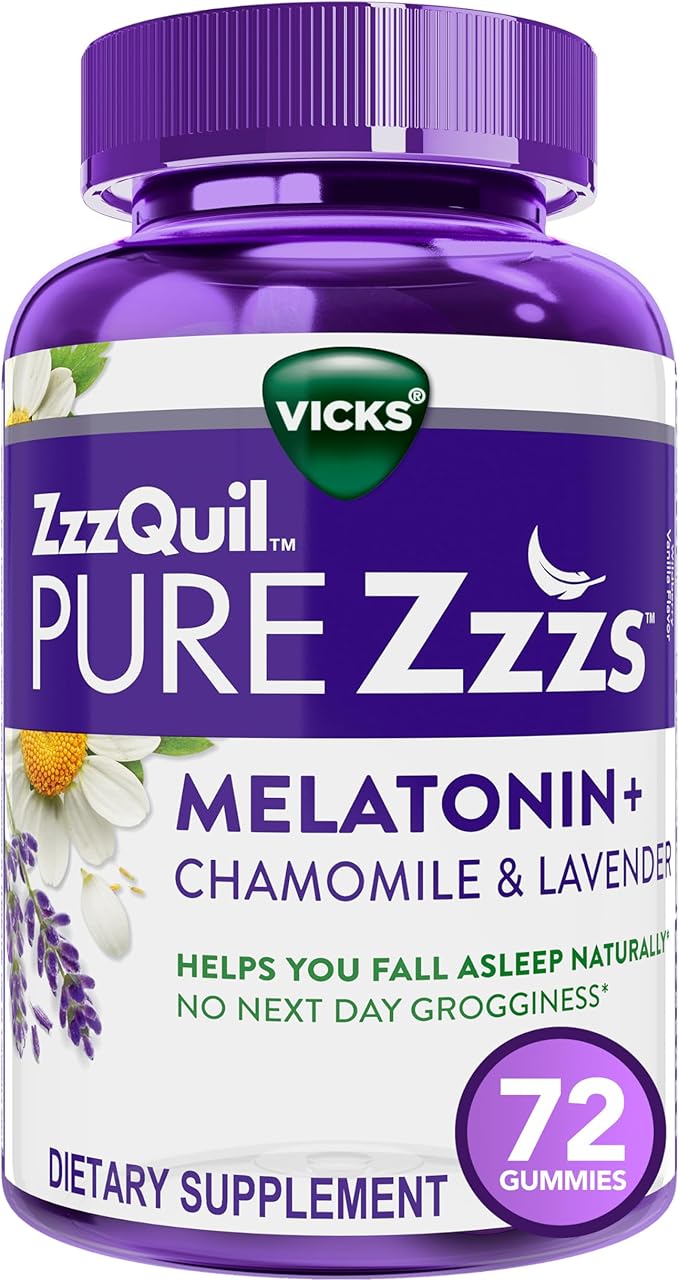 ZzzQuil PURE Zzzs Melatonin For Fall Asleep Naturally 