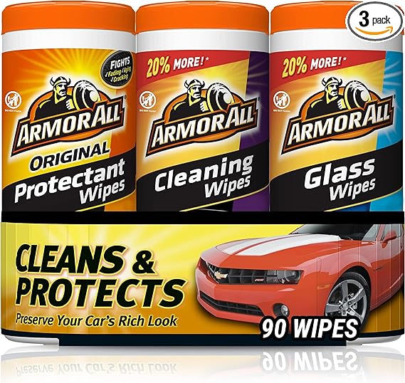 Armor All Protectant Glass and Cleaning Wipes For Car