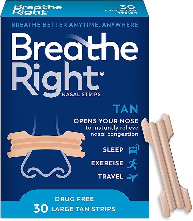 Breathe Right Original Nose Strips to Reduce Snoring