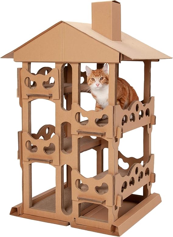 Furhaven Cardboard Cat Scratcher Tower