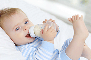 Give the bottle when your baby is relaxed