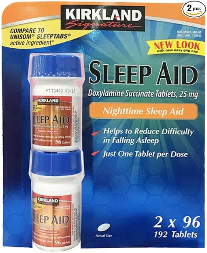 Kirkland Signature Sleep Aid Doxylamine Succinate Tablets