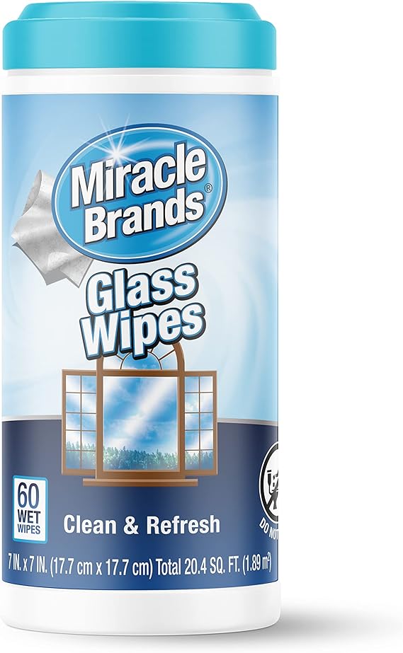 MiracleWipes Disposable and Streak Free Cleaning Wipes for Mirrors