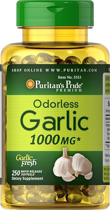 Puritan's Pride Odorless Garlic Rapid Release Softgels