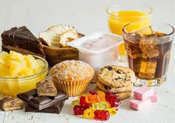 Sugary and highly processed foods