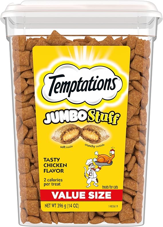 TEMPTATIONS Jumbo Stuff Crunchy and Soft Cat Treats